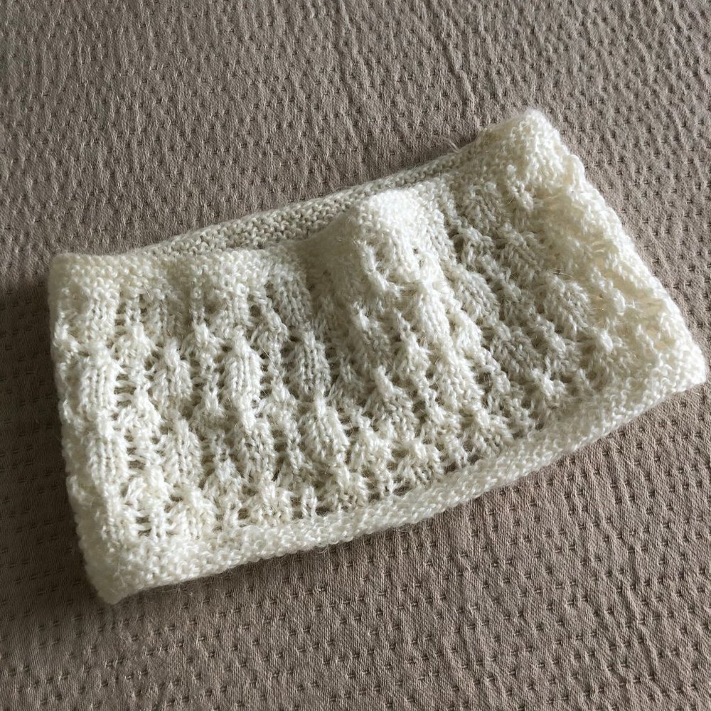 Handknit wool headband ear neck warmer NWOT